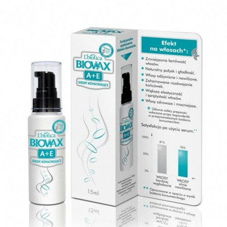 Biovax A+E - SERUM wzmacniające do włosów 15 ml.