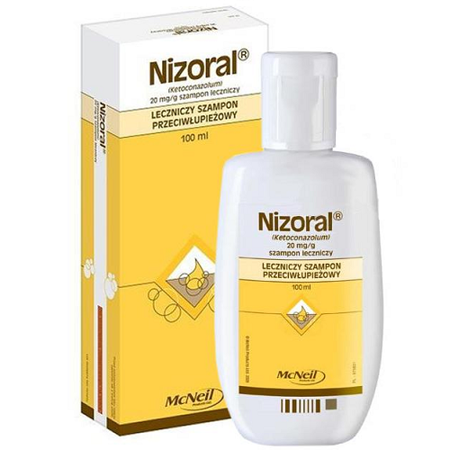 Nizoral - SZAMPON leczniczy, przeciwłupieżowy, 100 ml.